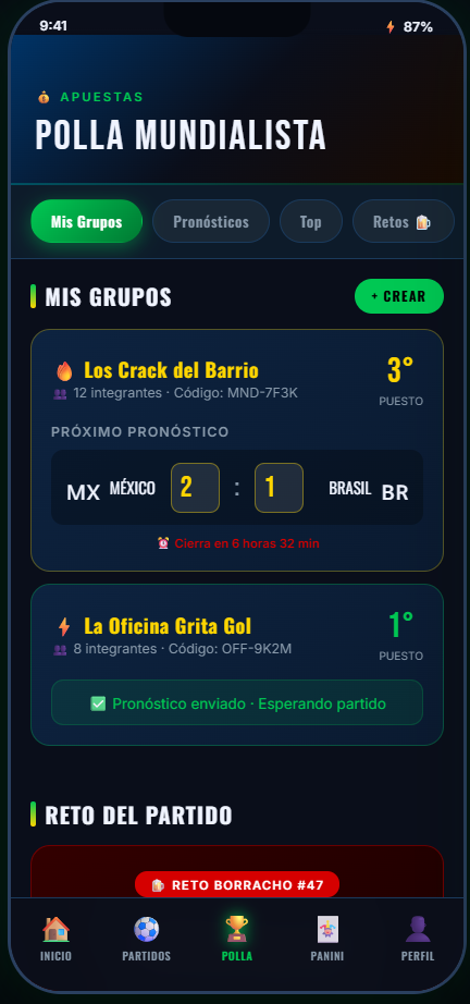 Pantalla Panini GolUP